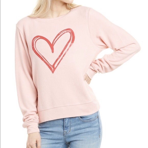 NWT Wildfox | Sketchy Heart Baggy Beach Jumper - Picture 12 of 12